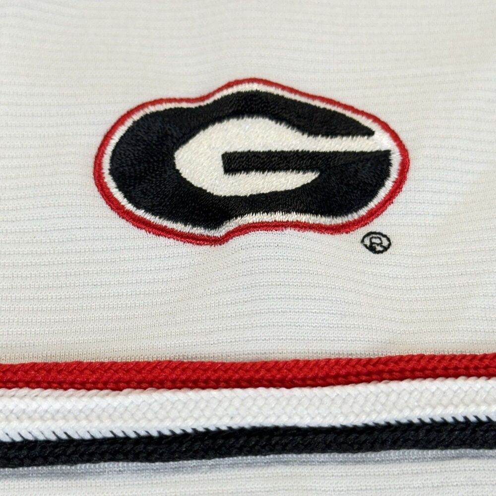 NIKE Sz XXL GEORGIA BULLDOGS  Mens On-Field Polo Shirt White Dri-FIT Performance - Picture 4 of 12